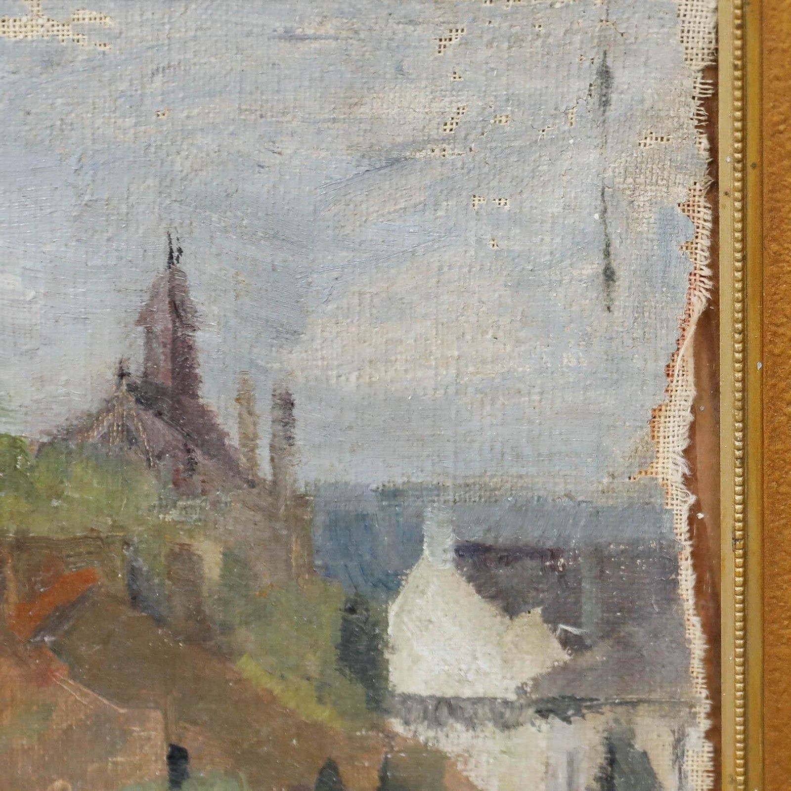 Attrib. Margaret A. Norman (1908 1976) Oil, Bristol View From Eastfield Road photo Art
