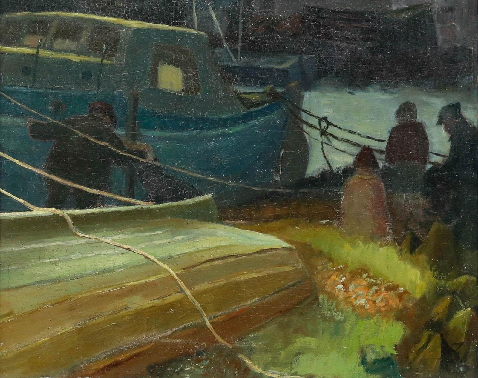 Attrib. Reginald William Gammon (1894 1997) Oil, The Harbour At Dusk photo furniture