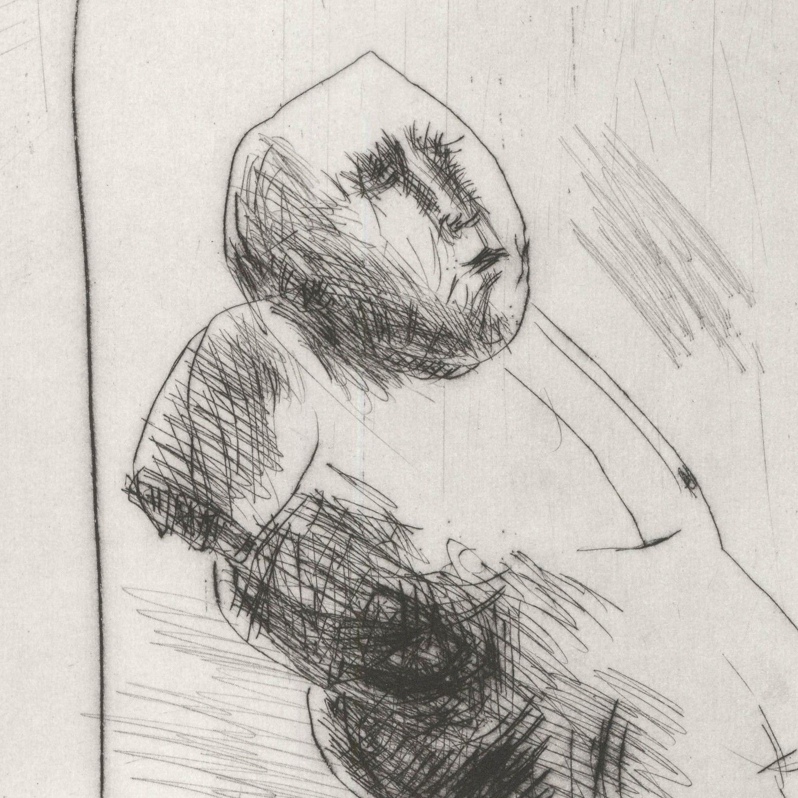 Waldemar Otto (1929 2020) 1987 Etching, Nude Study photo for sale