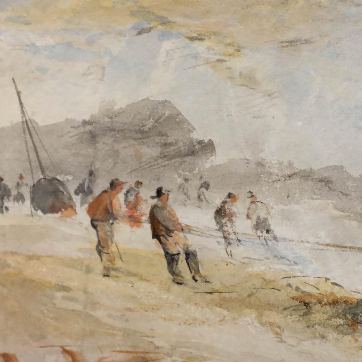 Edward Tucker (1830 1909) Watercolour, Scarborough Castle From Cornelian Bay photo Art