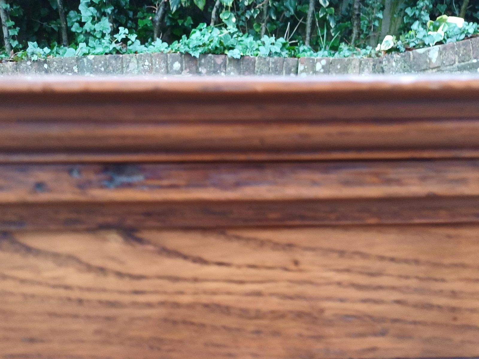 photo for sale Antique Oak Corner Wall Cupboard C.1900 Solid Oak Panel Door Georgian Style Brass Hinges Original Key Shaped Shelved