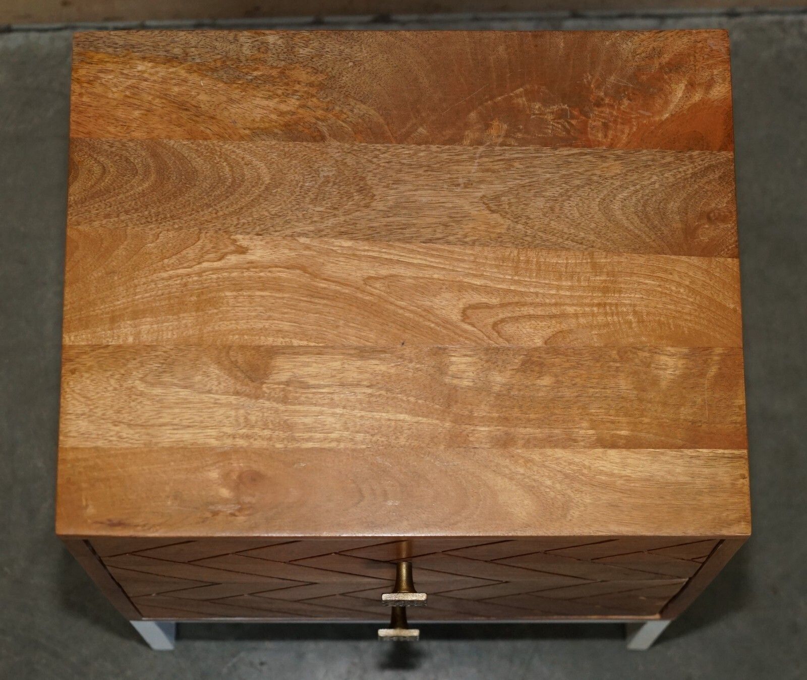 Vintage Style Recliamed Wood Two Drawer Side End Nightstand Lamp Wine Table photo 195.0