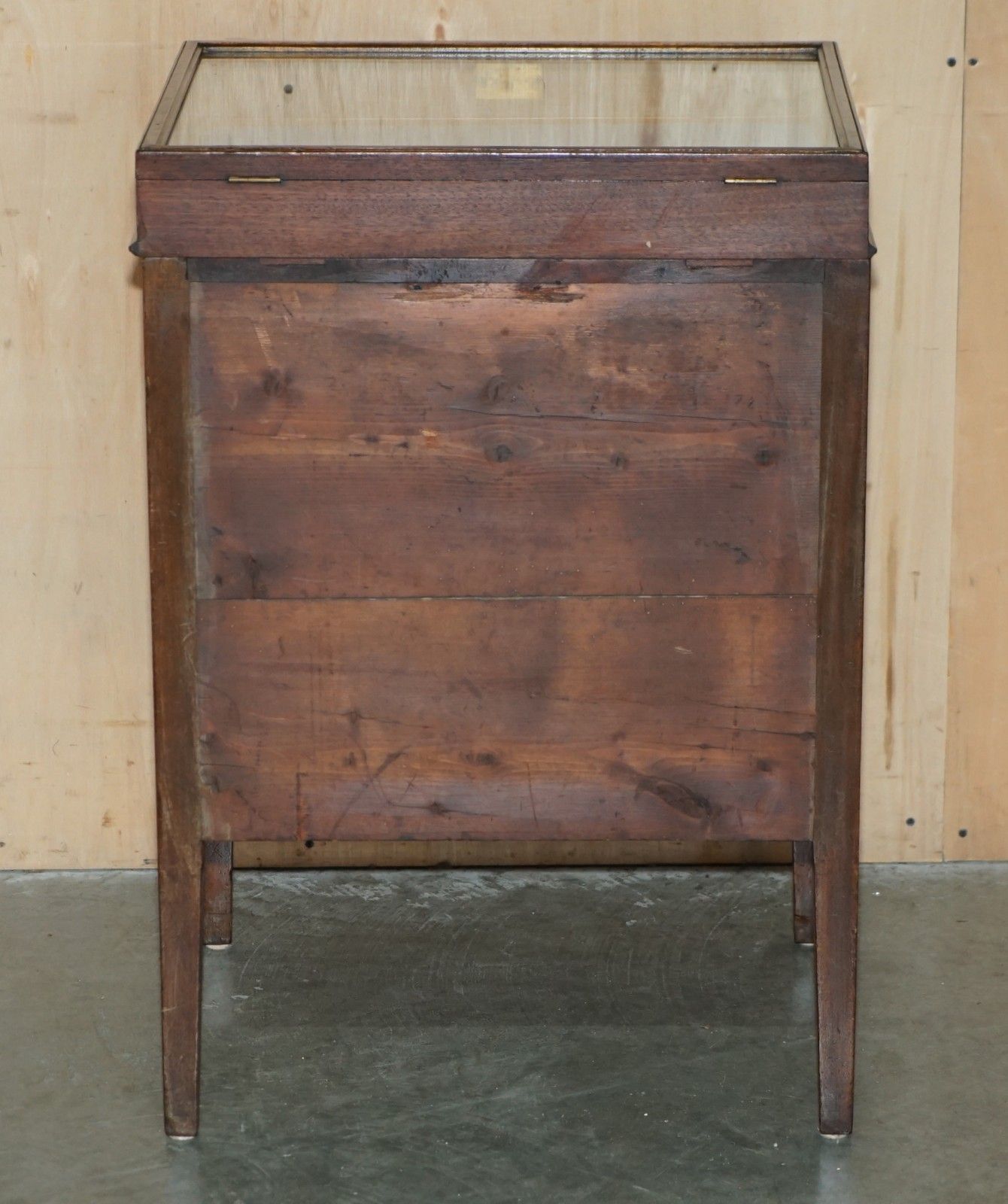 photo for sale Stunning Antique Victorian Sheraton Walnut Drawers With Napoleonic Blue Display