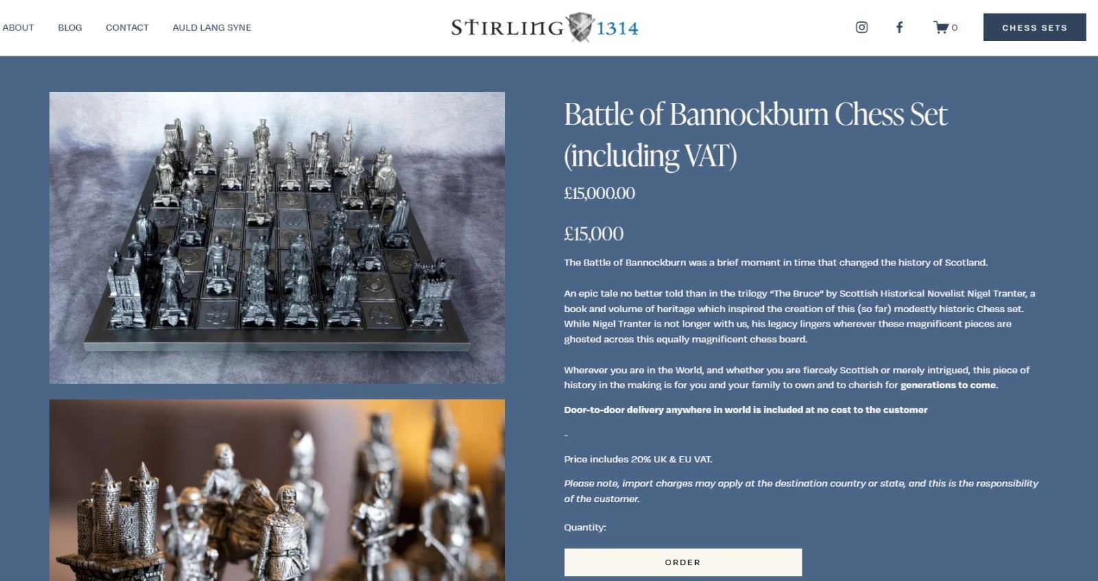 Bnib Rrp £15,000 Ltd Edition 40/500 The Battle Of Bannockburn Pewter Chess Set photo furniture