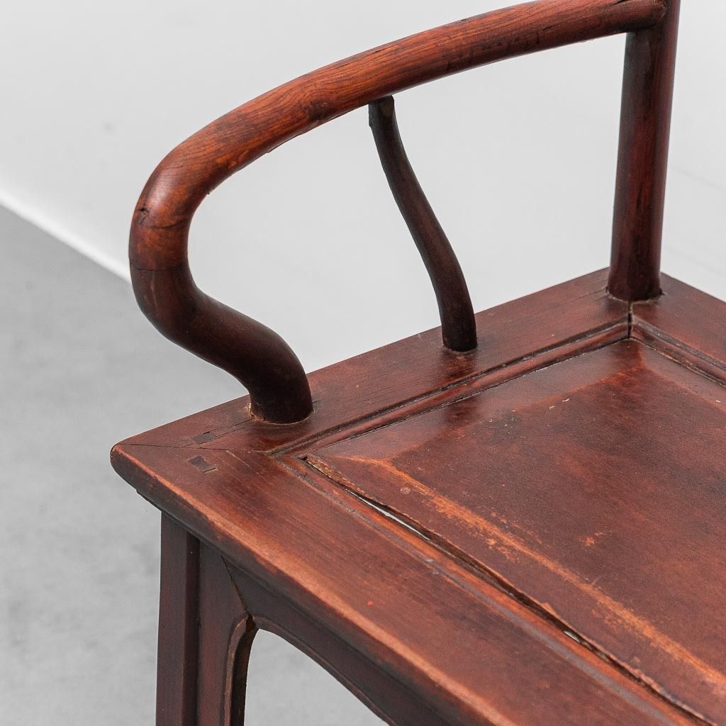 Ming Dynasty Style Wooden Chair With Armrests, China, 19th Century photo 520.0