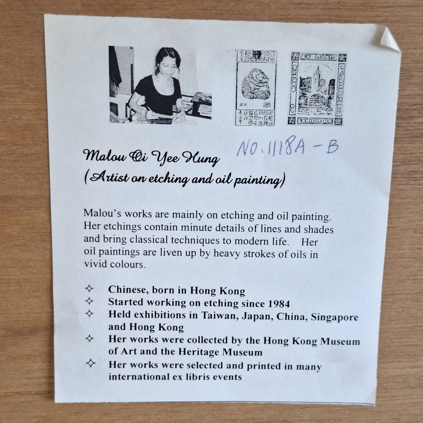 Chinese Etchings By Malou Oi Yee Hung Framed Pair Snuff Bottles Signed Art photo vinterior