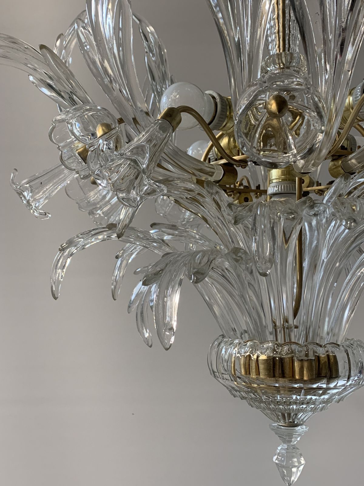 Murano Glass Chandelier Attributed To Seguso From 1960 photo vinterior