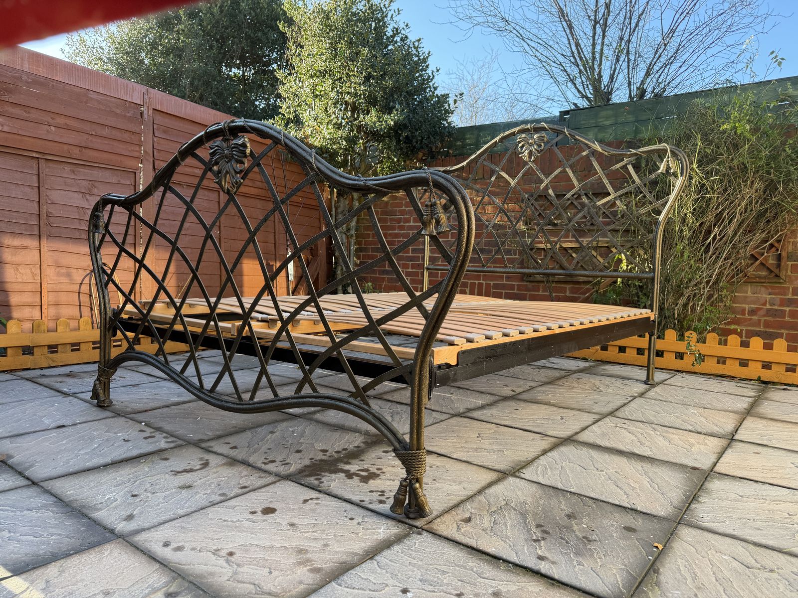 Unique & Luxury And So To Bed Louis Style Hand Forged Iron King Frame   Great Condition photo furniture