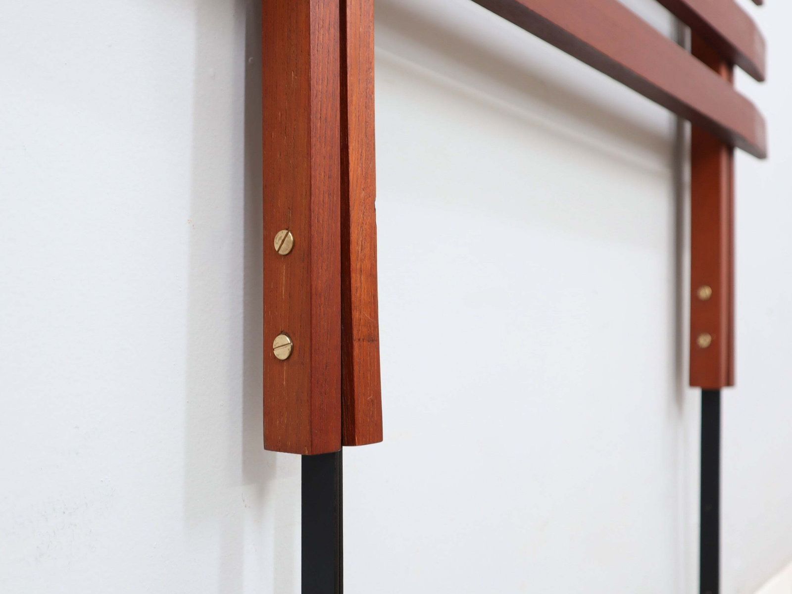 photo furniture F.Lli Proserpio Mid Century Italian Teak Wall Coat Rack, 1950s