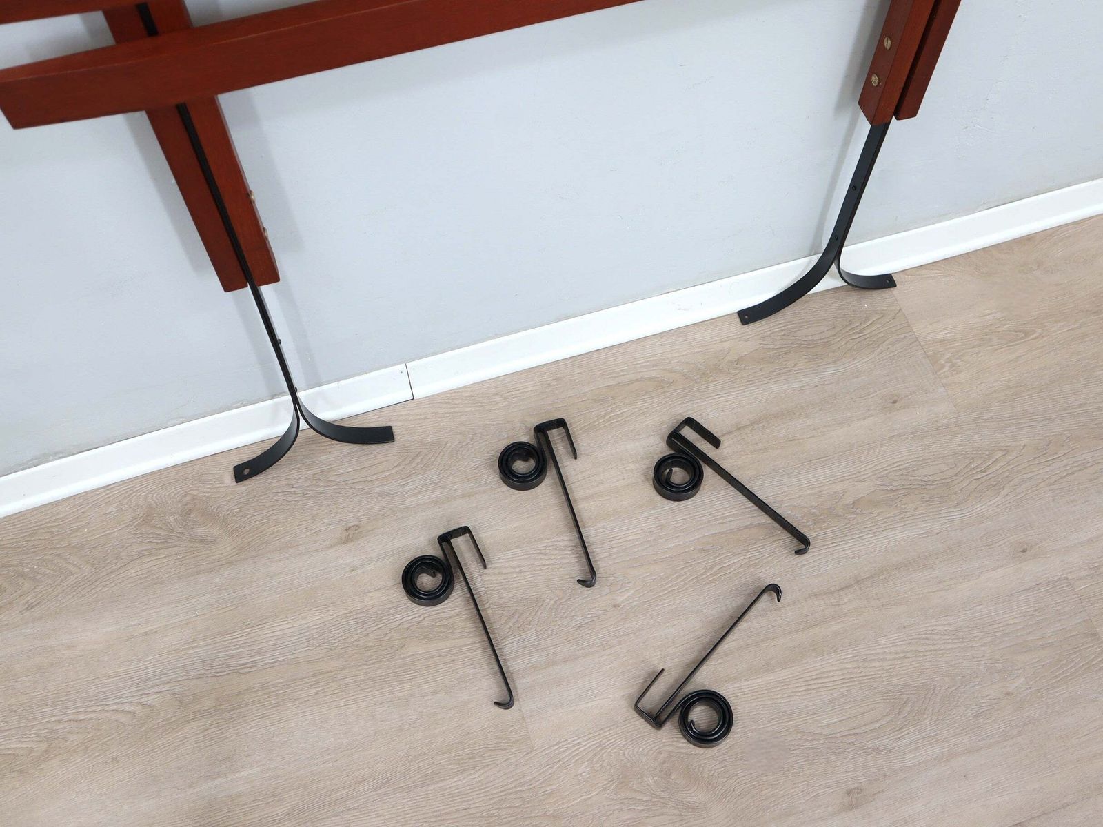 photo for sale F.Lli Proserpio Mid Century Italian Teak Wall Coat Rack, 1950s
