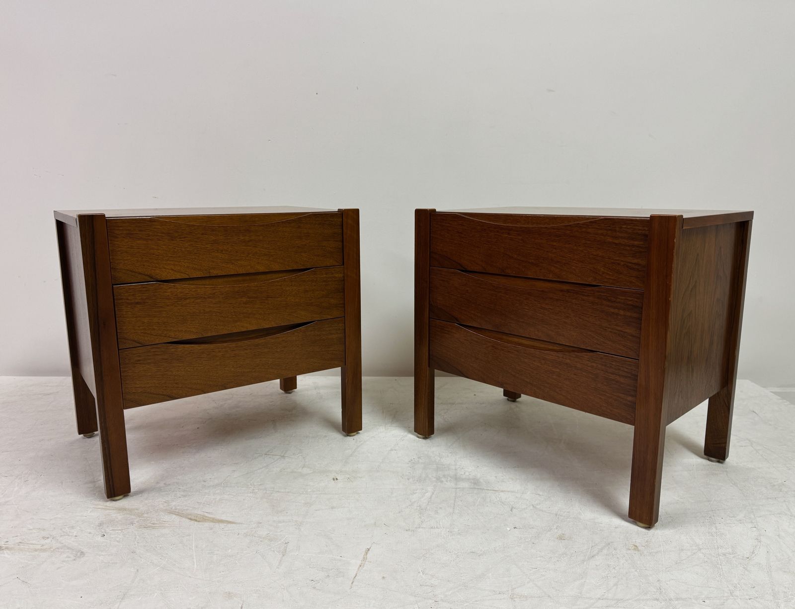 Pair Of Walnut Bedside Tables By Franz Xaver Sproll photo vinterior