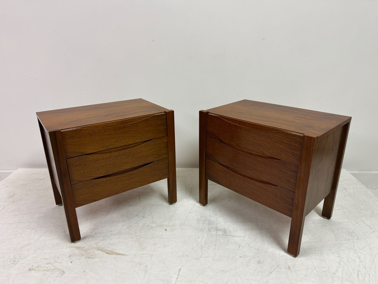 Pair Of Walnut Bedside Tables By Franz Xaver Sproll photo buy