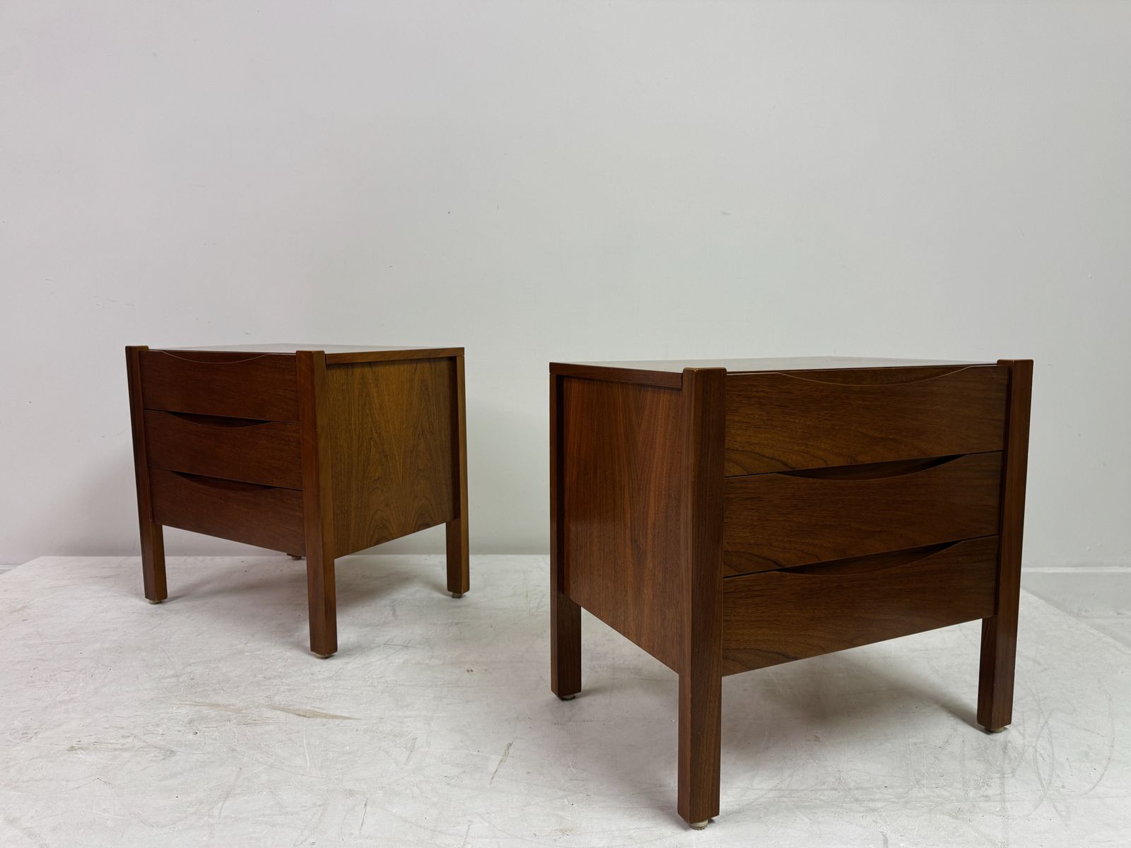 photo buy Pair Of Walnut Bedside Tables By Franz Xaver Sproll