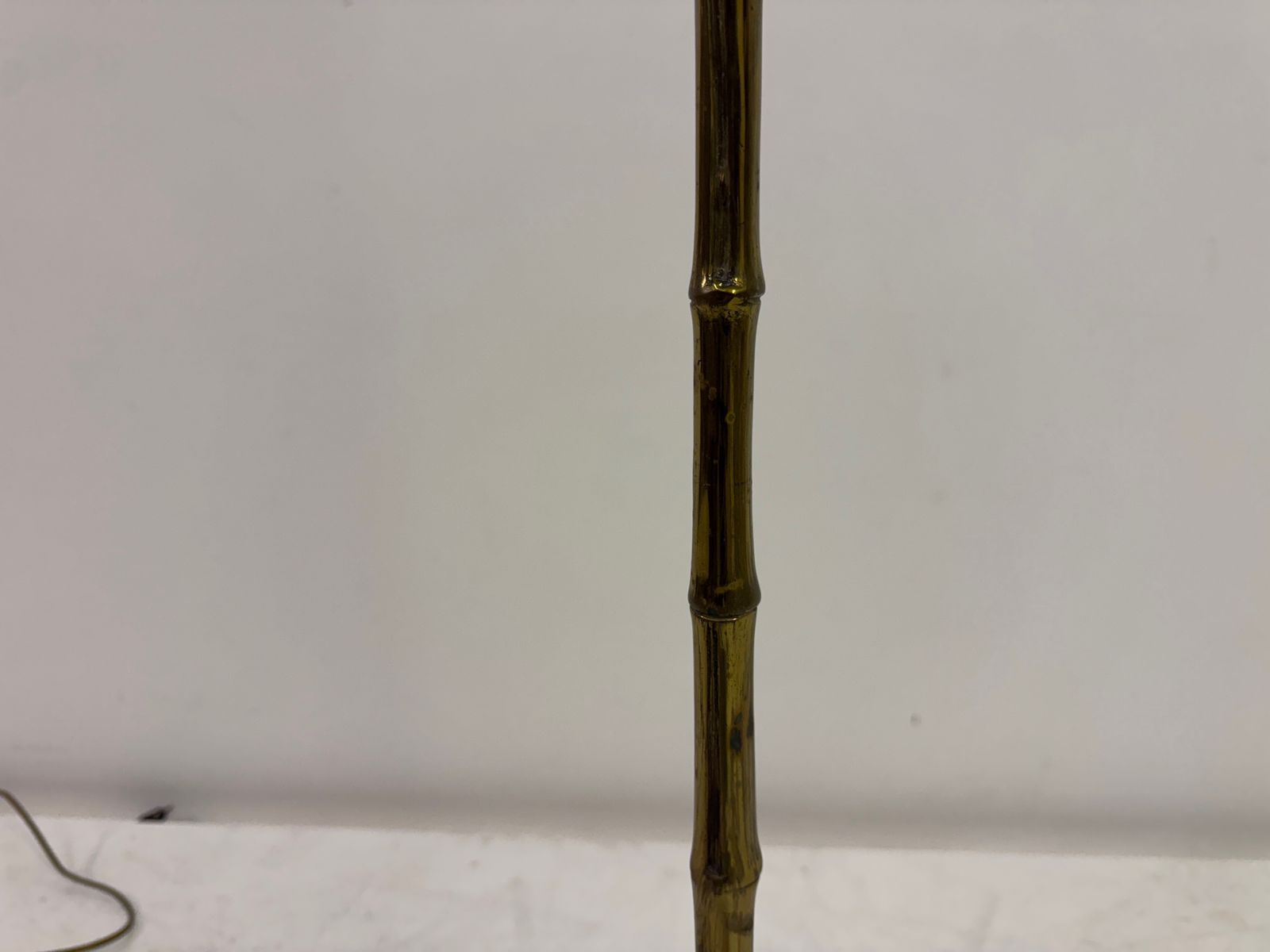 photo vinterior Mid Century Brass Faux Bamboo Floor Lamp