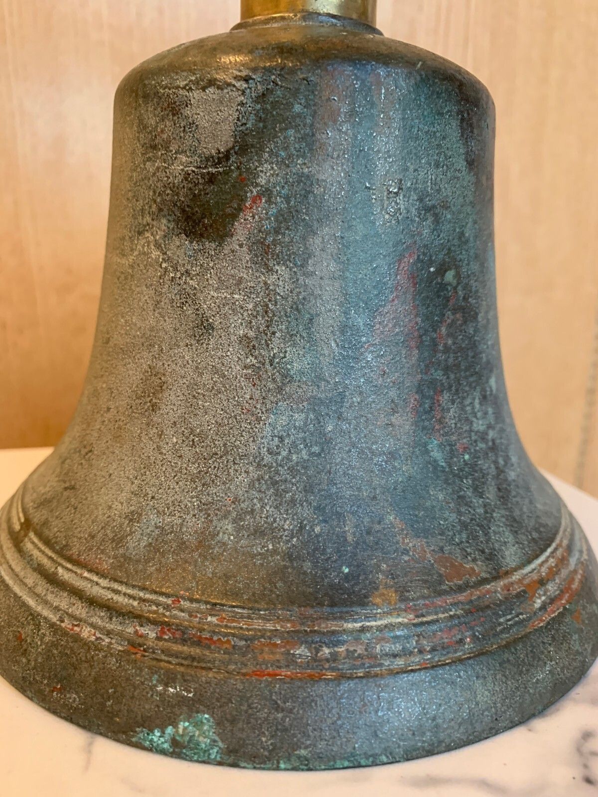Rare Georgian Bronze Town Crier’s Bell Watchman’s Alarm Handbell (C. 1714–1830) photo vintage