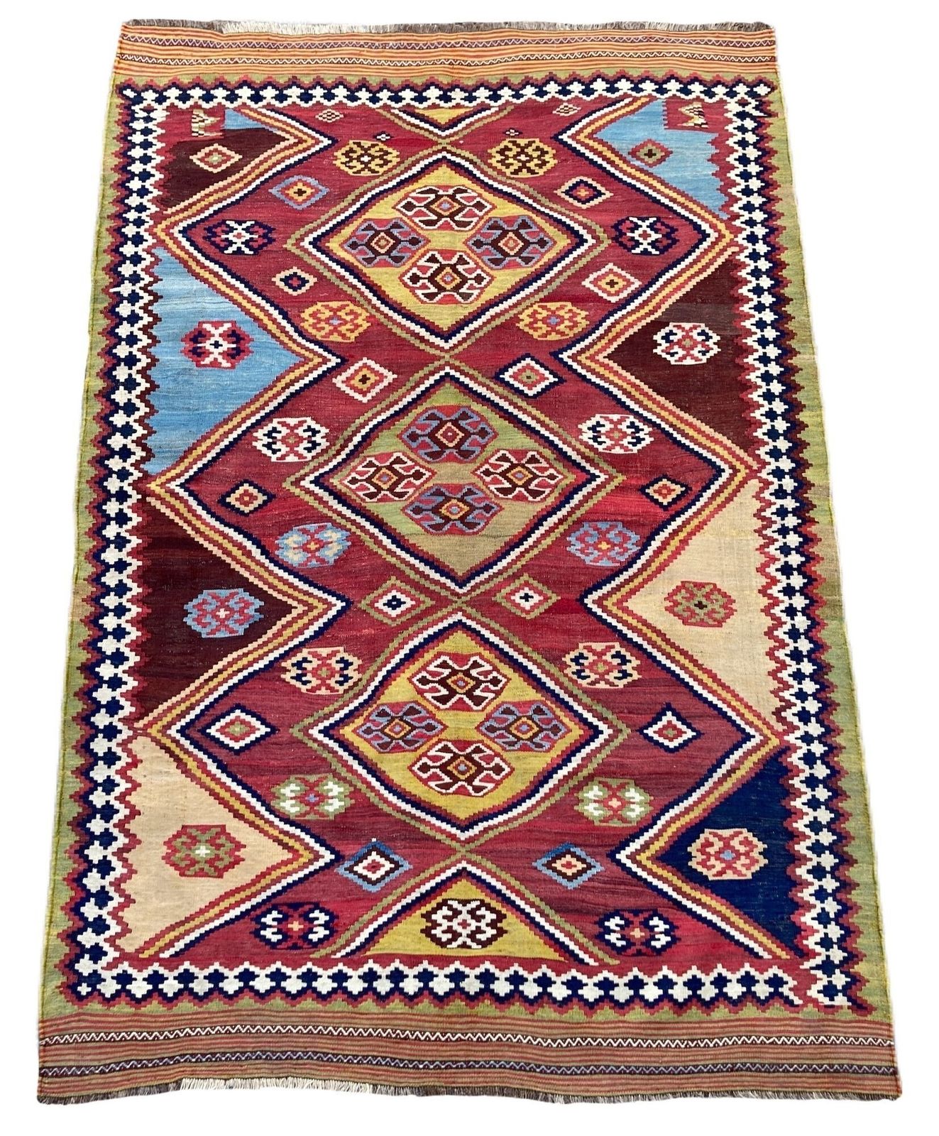 Antique Qashqai Kilim 2.02m X 1.37m photo furniture
