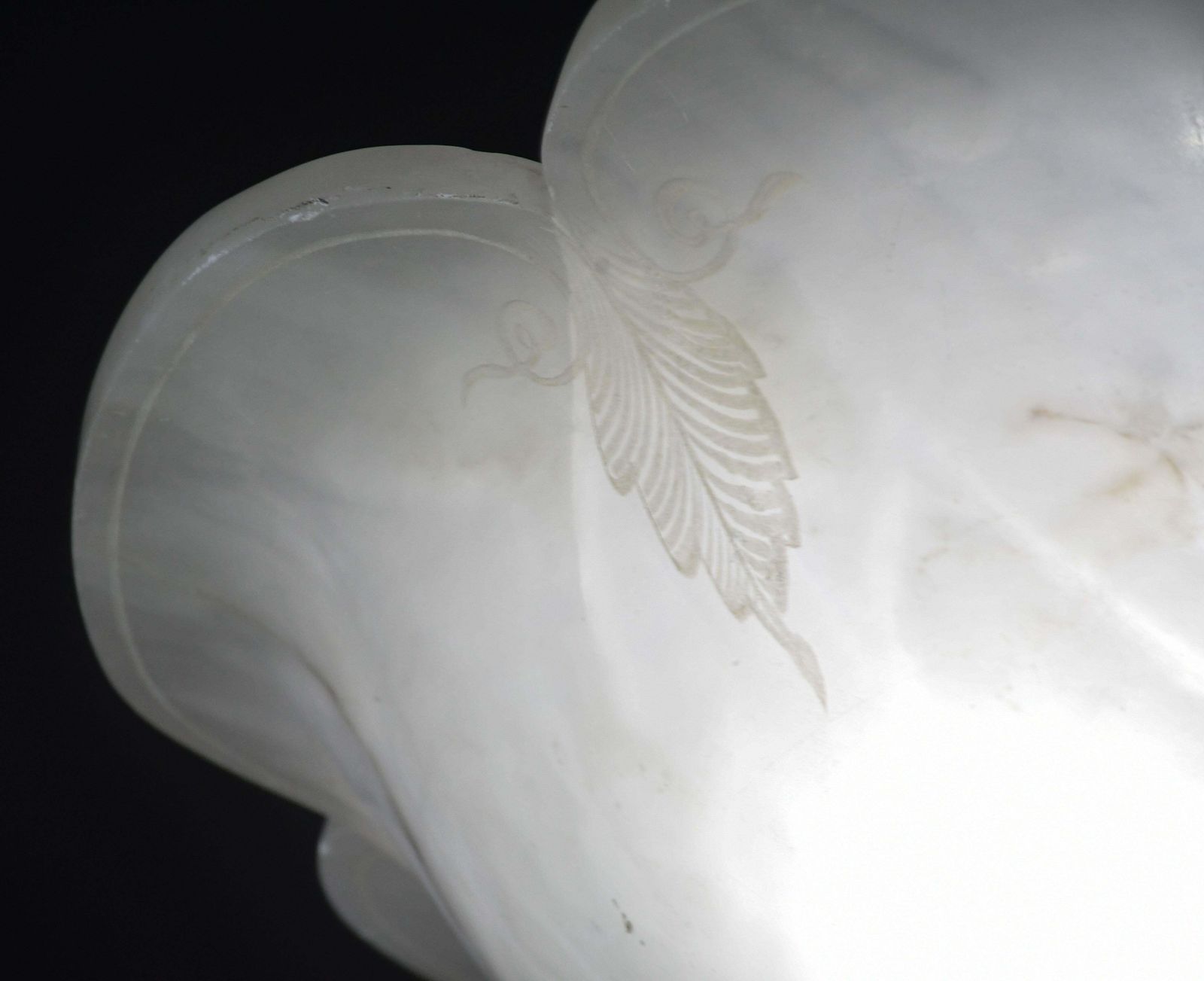 Great Design Extra Large Size Art Deco White Alabaster Chandelier, 1950s photo Lighting