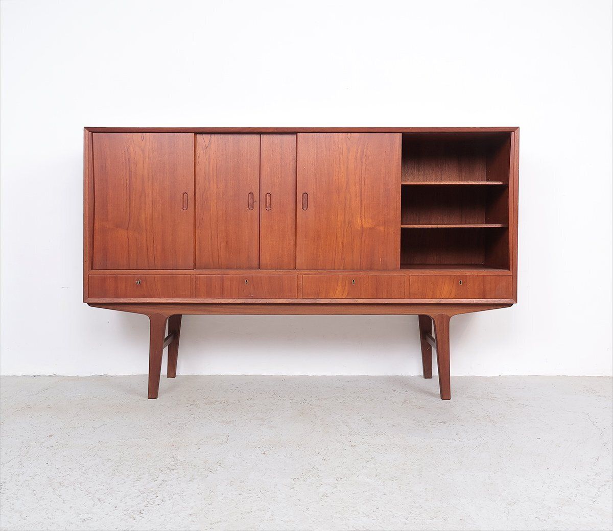 Vintage Danish Teak Highboard, 1960s photo 1406.0