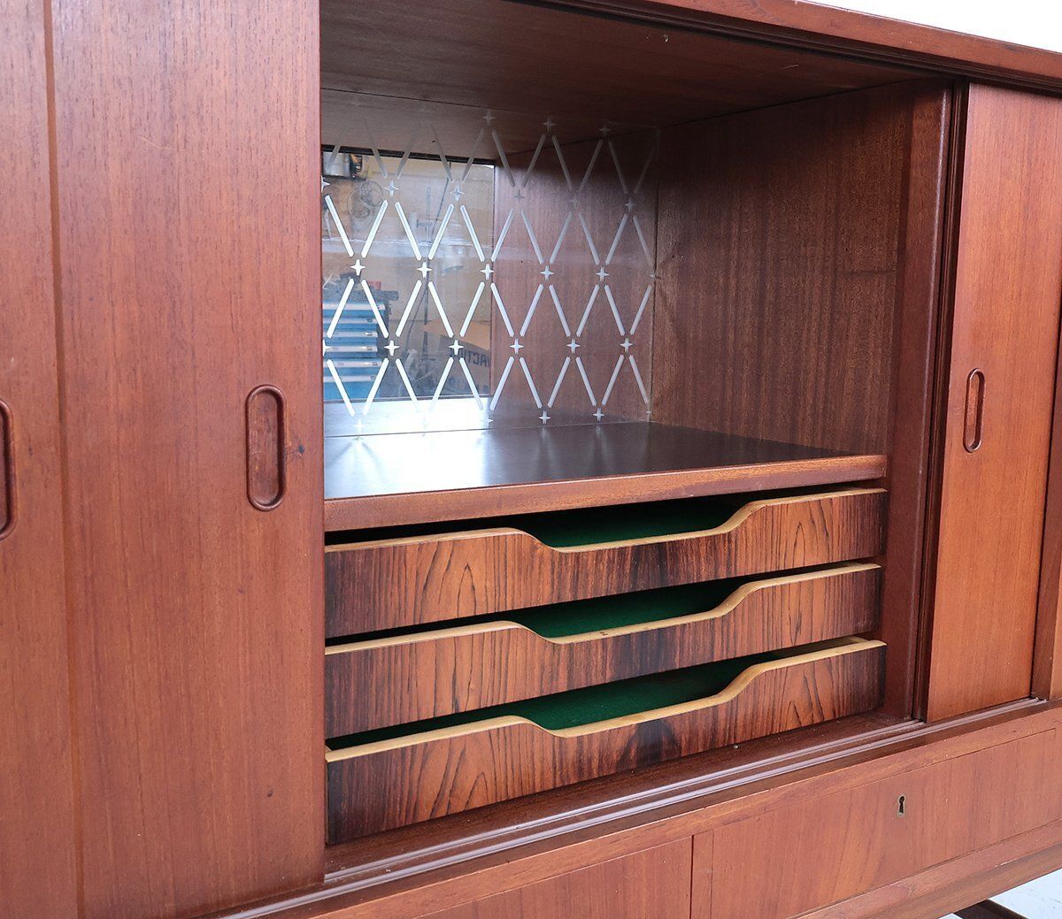 Vintage Danish Teak Highboard, 1960s photo vintage