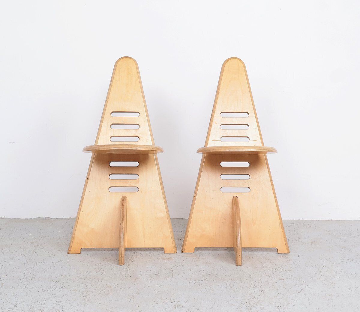 Lundi Sit Adjustable Wooden Chairs, 1980s, Set Of 2 photo furniture