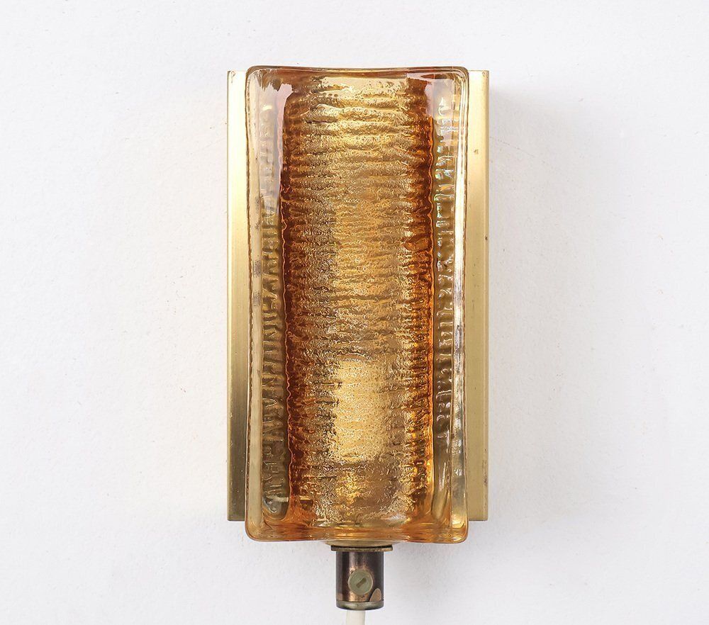 Vitrika Atlantic Brass And Glass Wall Lamps, 1960s, Set Of 2 photo buy