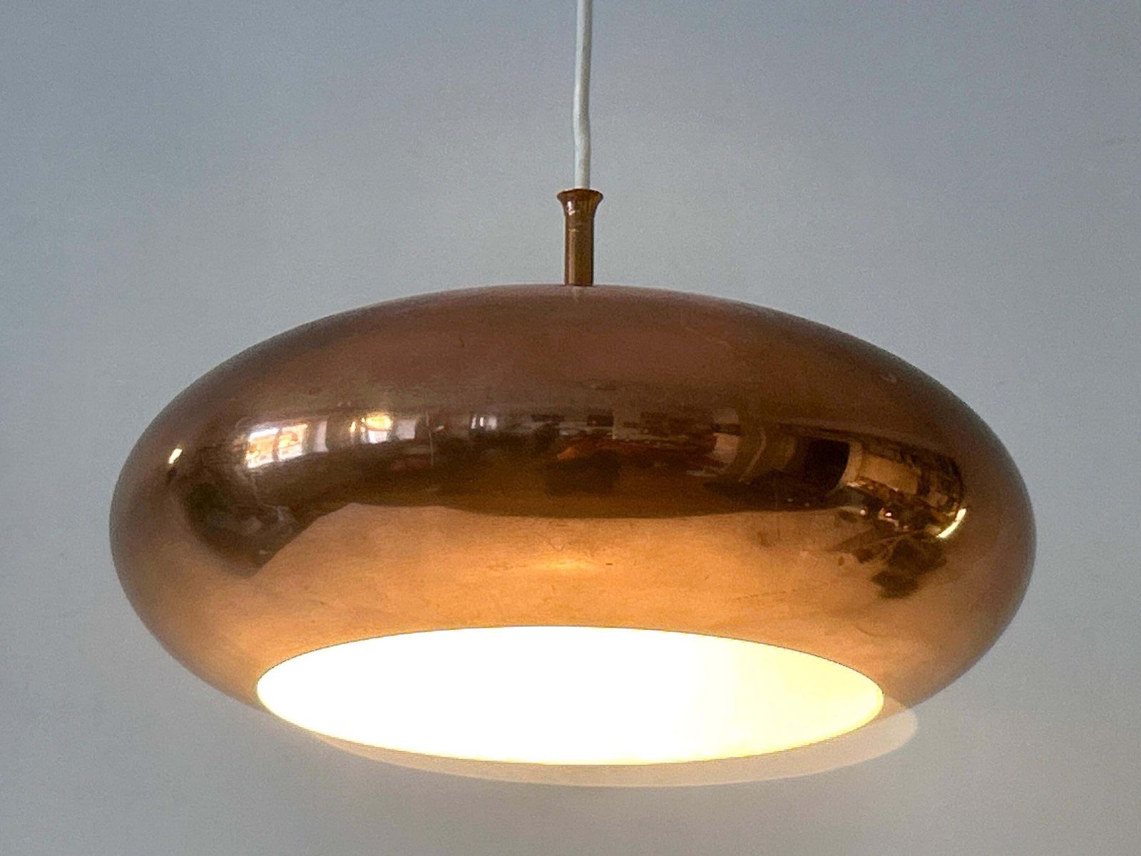 photo furniture Elegant Mid Century Copper Pendant Lamp By Falkenbergs Belysning Sweden 1960s