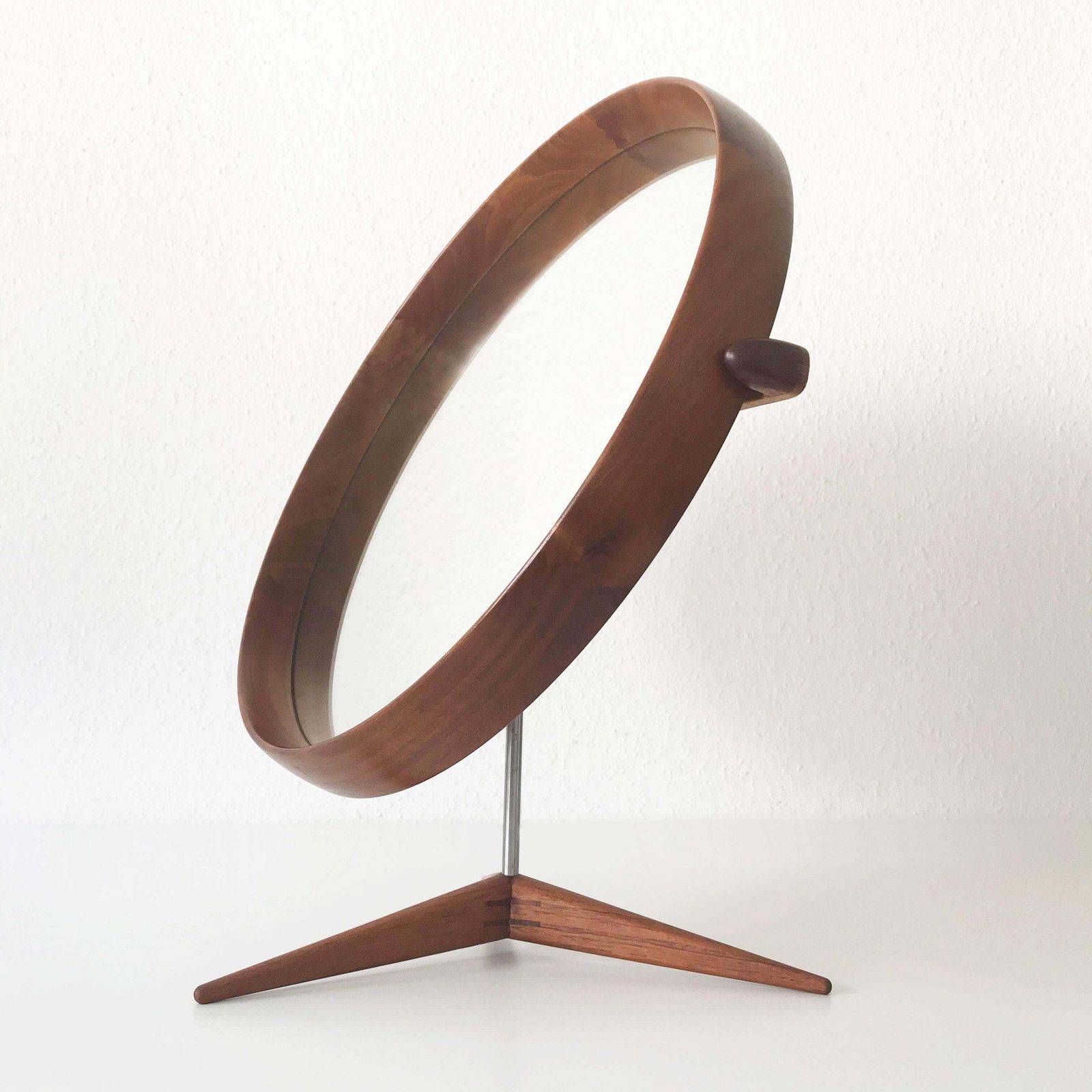 photo furniture Elegant Teak Table Mirror By Uno & östen Kristiansson For Luxus Sweden 1960s