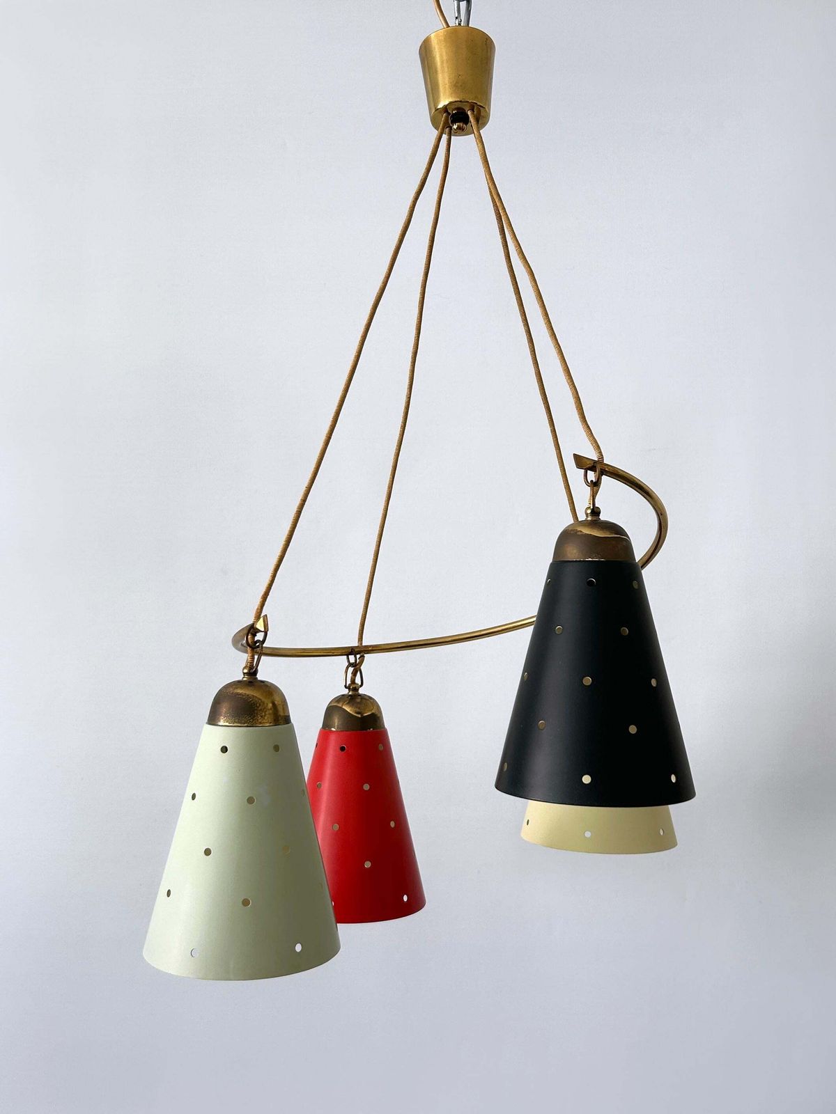 photo furniture Lovely Four Armed Mid Century Modern Chandelier Or Pendant Light Germany 1950s