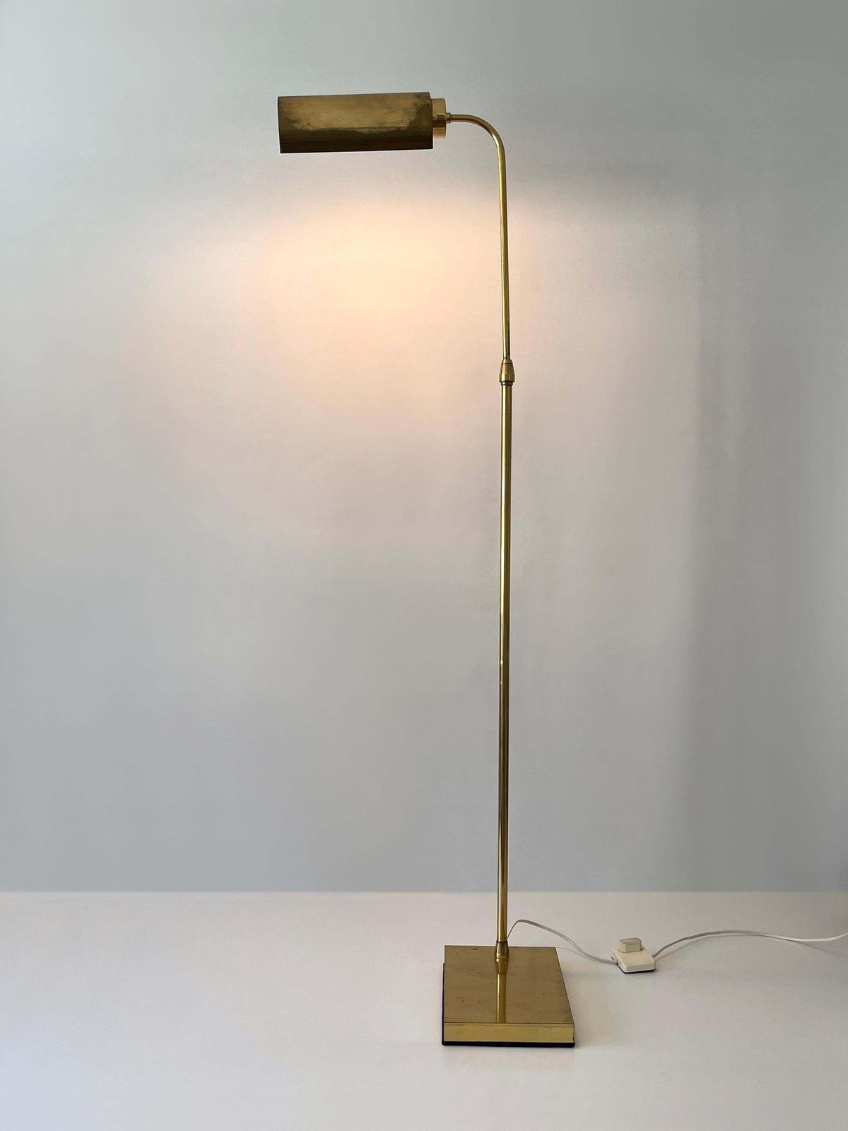 Adjustable Mid Century Modern Brass Floor Lamp Or Reading Light Sweden 1960s photo buy