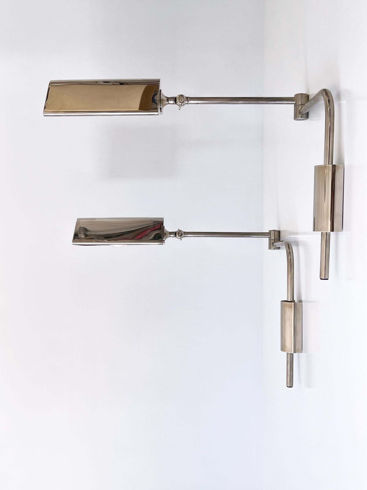Set Of Two Articulated Wall Lamps Or Reading Lights By Florian Schulz 1970s photo for sale