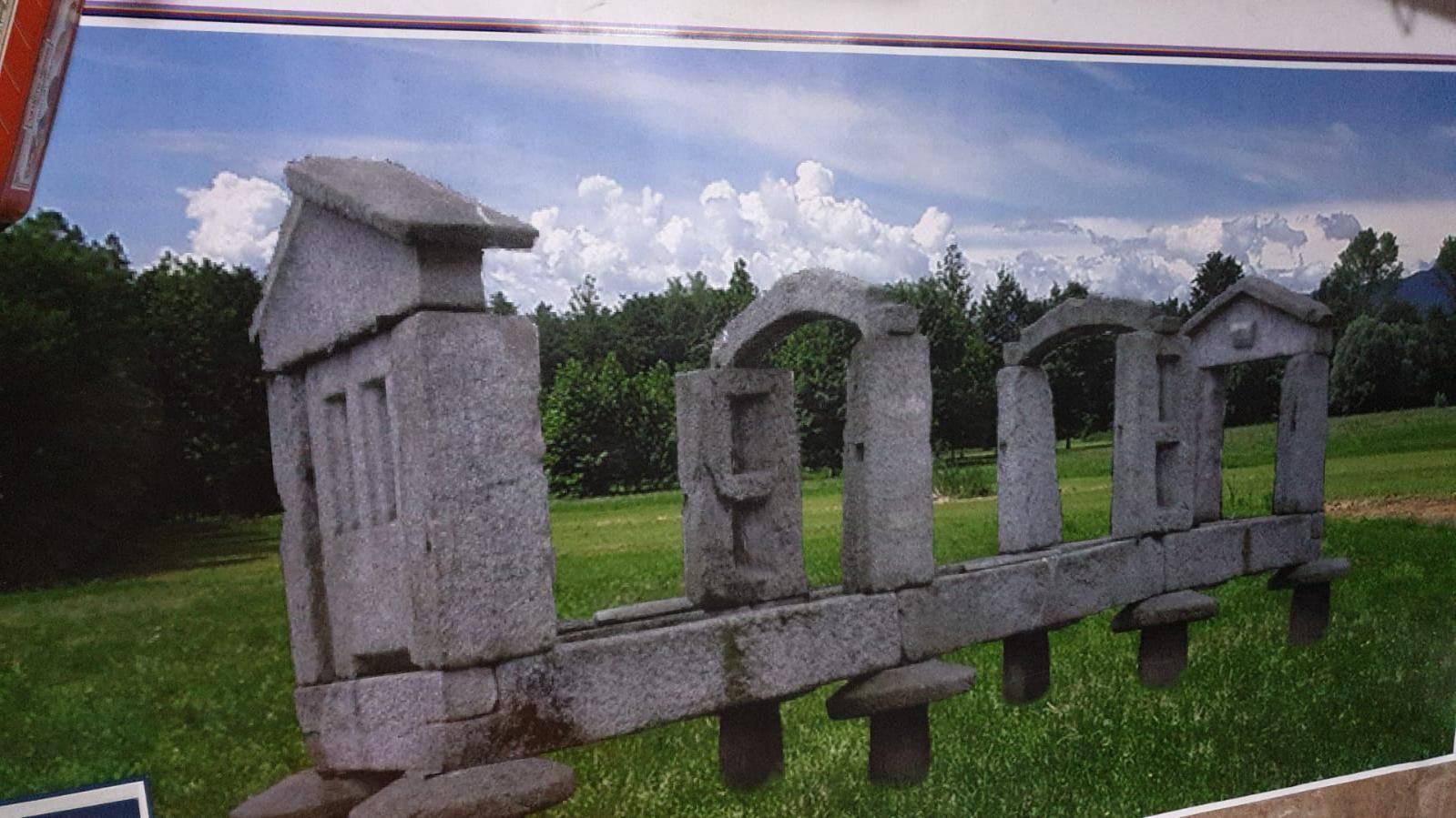 photo buy Large Structure Of Granary "Horreo" Antique Carved Stone, Spain