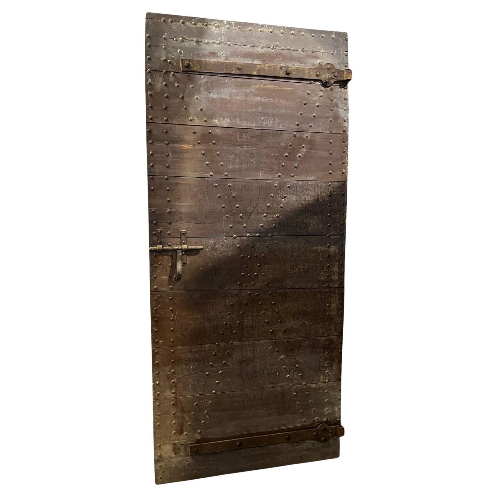 Rustic Entry Door, One X Nailed Casement, Italy