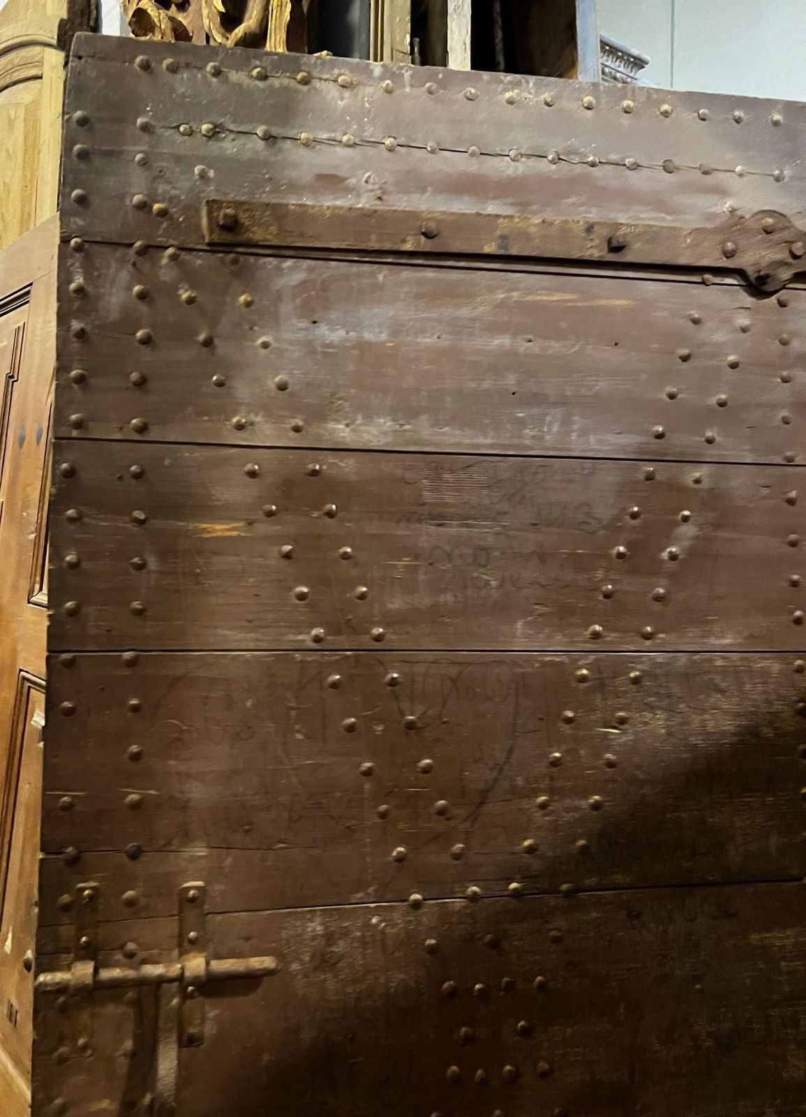 Rustic Entry Door, One X Nailed Casement, Italy photo Home Fixtures