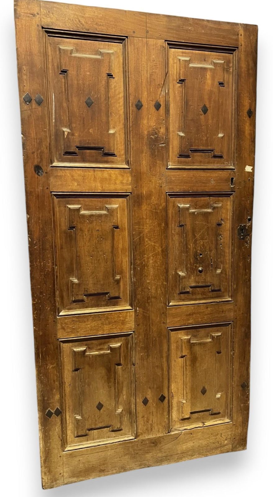 One Door Walnut Front Door With Carved Panels photo furniture