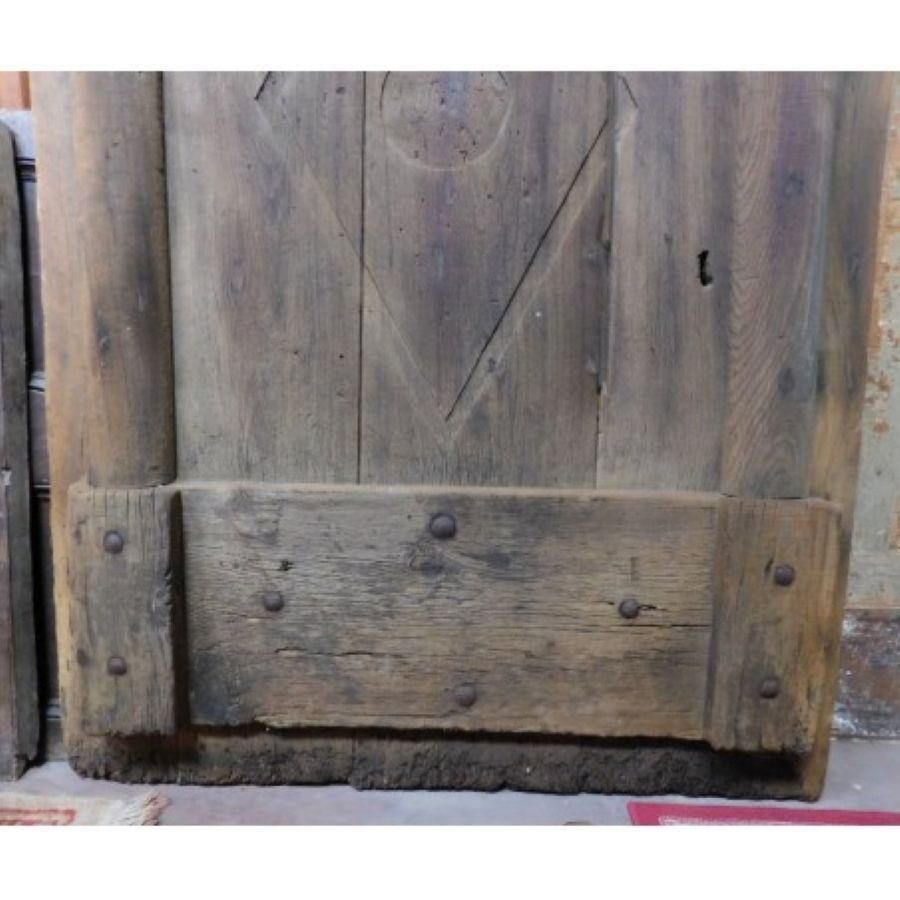 Rustic Entrance Main Door, Dark Brown Chestnut Hand Carved, Italy photo 3454.0