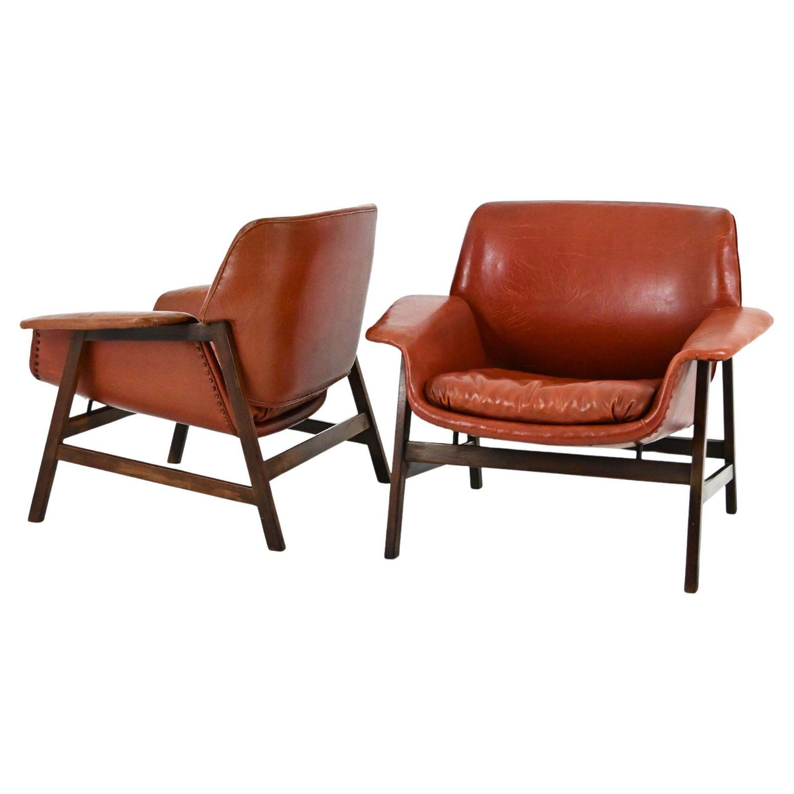Armchairs "849" By Gianfranco Frattini For Cassina, 1950s, Set Of 2