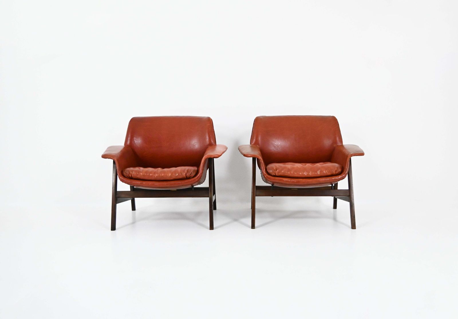 Armchairs "849" By Gianfranco Frattini For Cassina, 1950s, Set Of 2 photo Furniture
