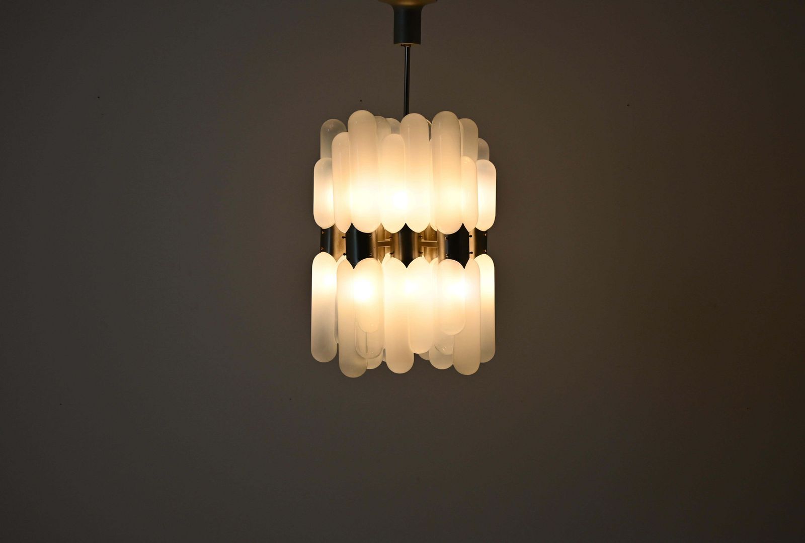 "Torpedo" Hanging Lamp By Carlo Nason For Mazzega, 1960s photo for sale