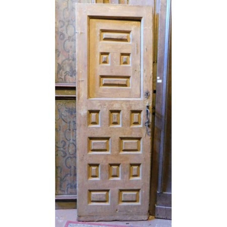 Wood Door With Opening Top Window, Yellow Lacquered, Spain photo furniture