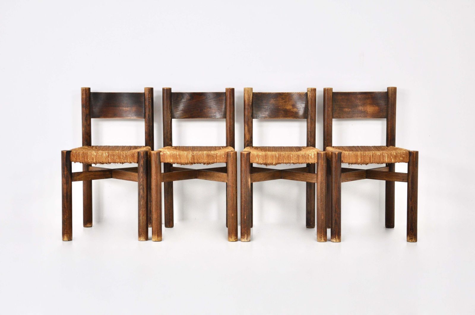 Meribel Chairs By Charlotte Perriand For Steph Simon, 1950s, Set Of 4 photo Furniture