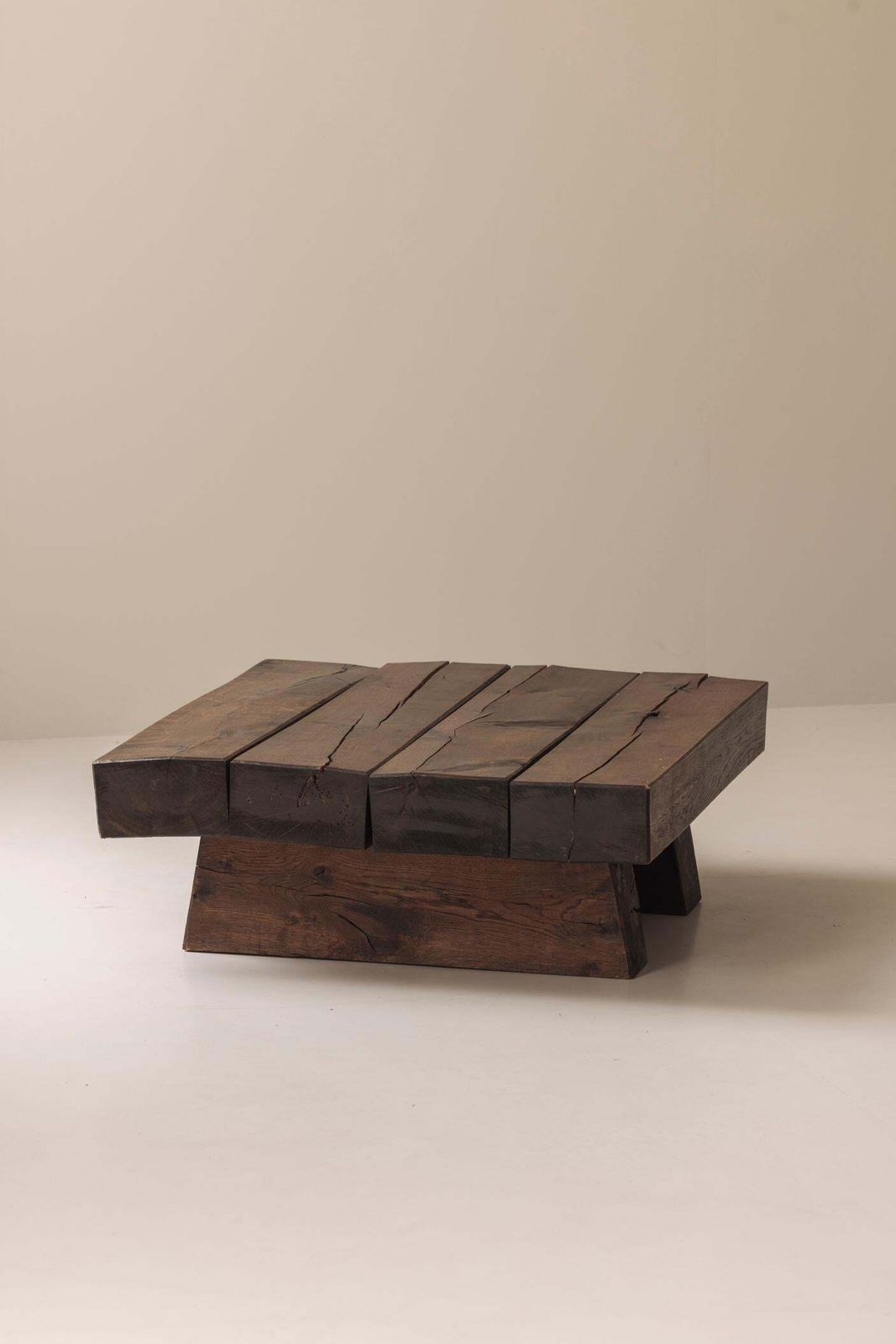 photo for sale Wabi Sabi French Oak Coffee Table, 1950s