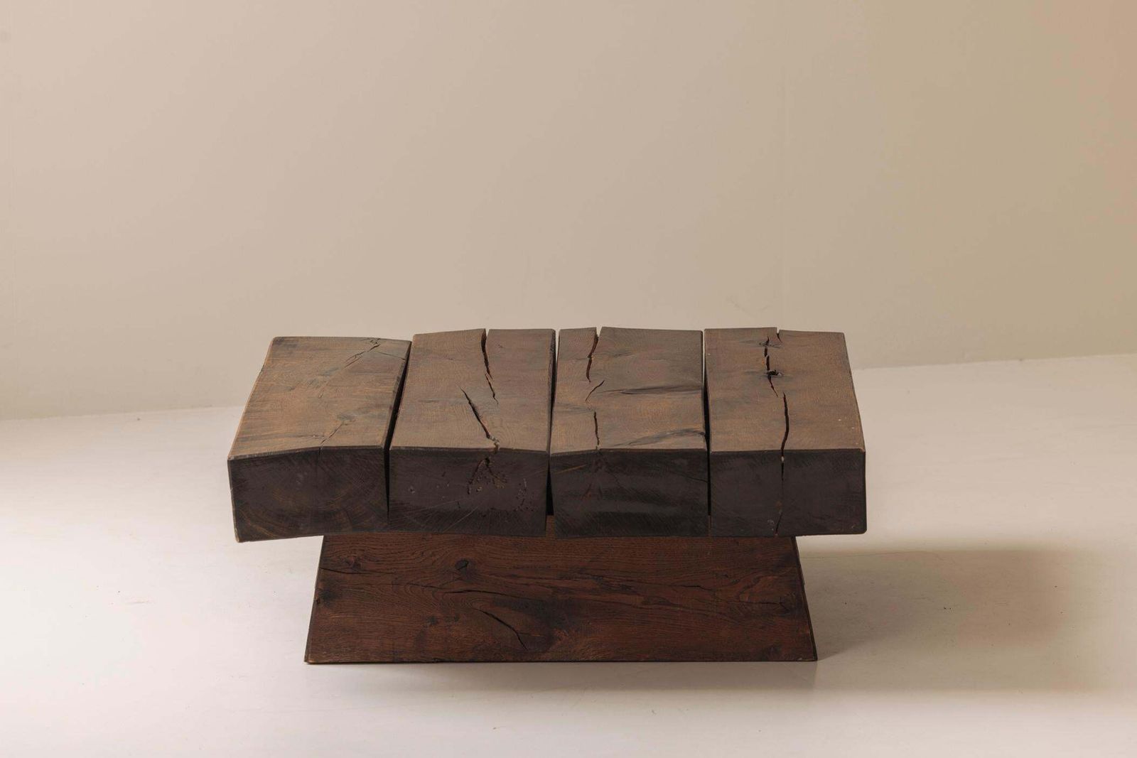 photo vinterior Wabi Sabi French Oak Coffee Table, 1950s