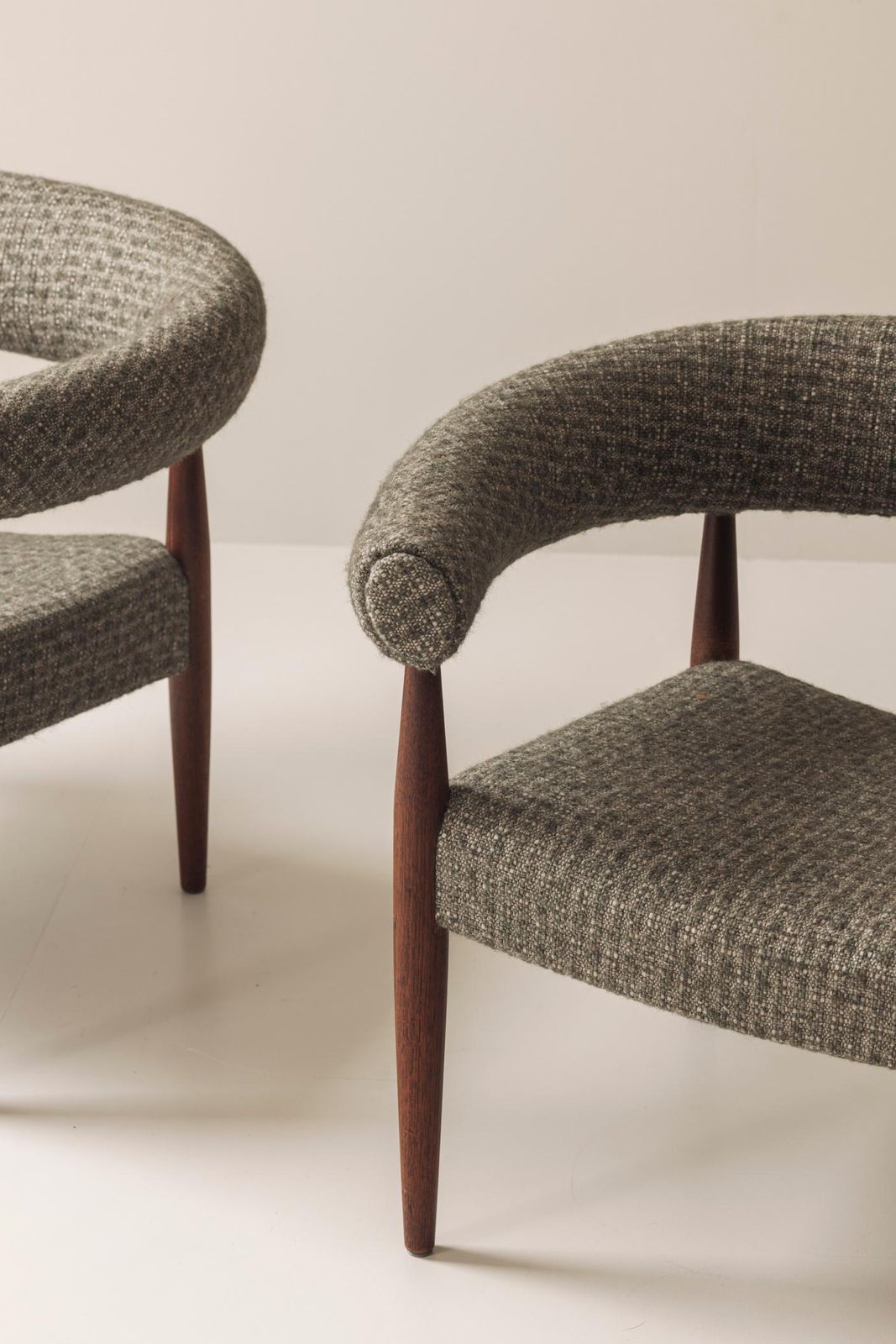 Furniture Very Rare Set Of 'Ring Chairs' By Nanna And Jørgen Ditzel, Denmark 1958 photo