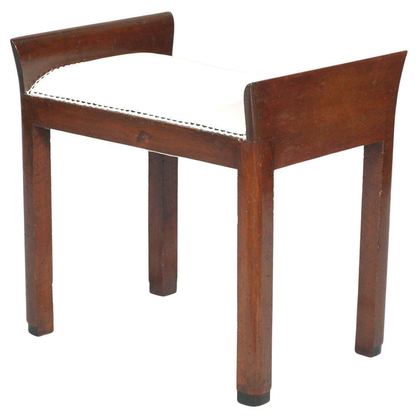French Art Deco Stool In Walnut, By Dominique , Andre Domin & Marcel Genevriere photo furniture
