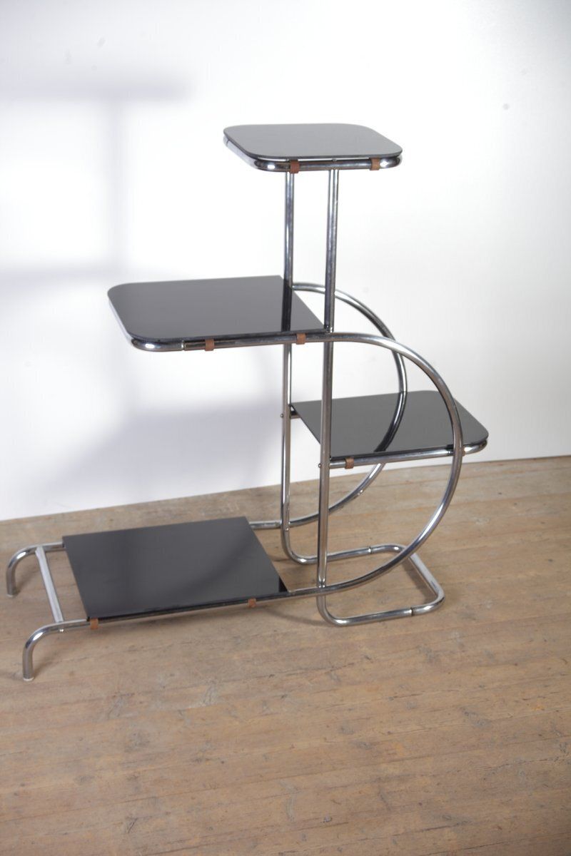 Tubular Chrome Flower Stand By Hynek Gottwald, 1940s