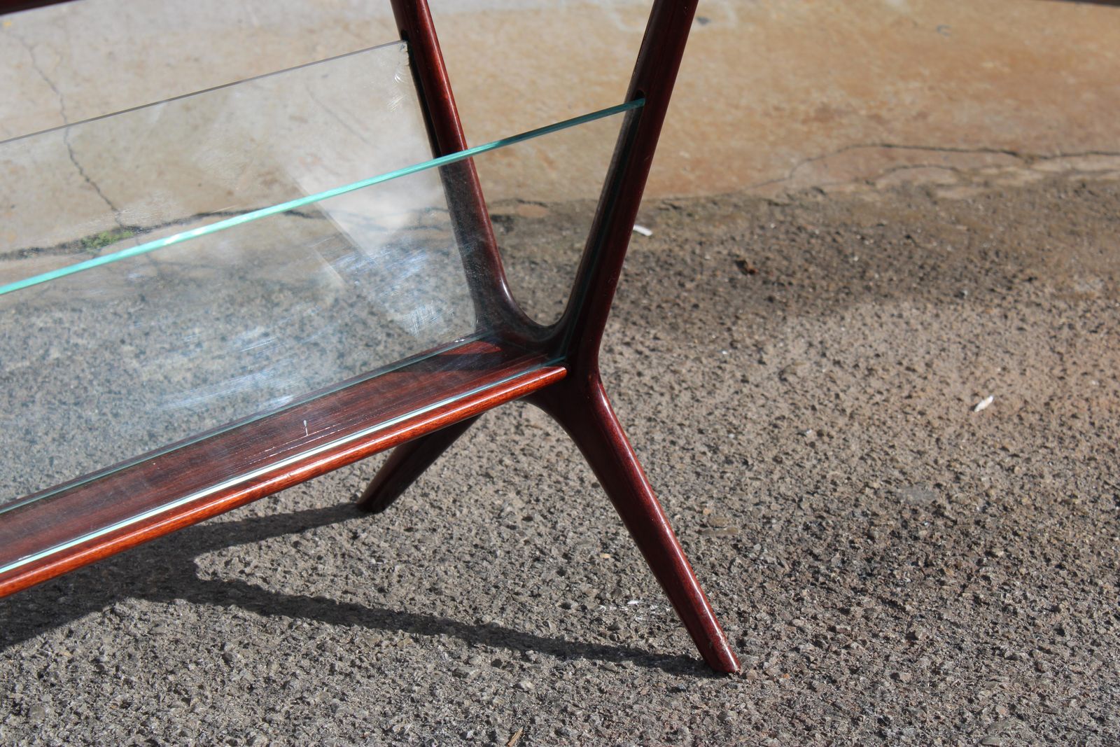 Coffee Bar Table With Tray And Magazine Holder Ico Parisi De Baggis photo vintage