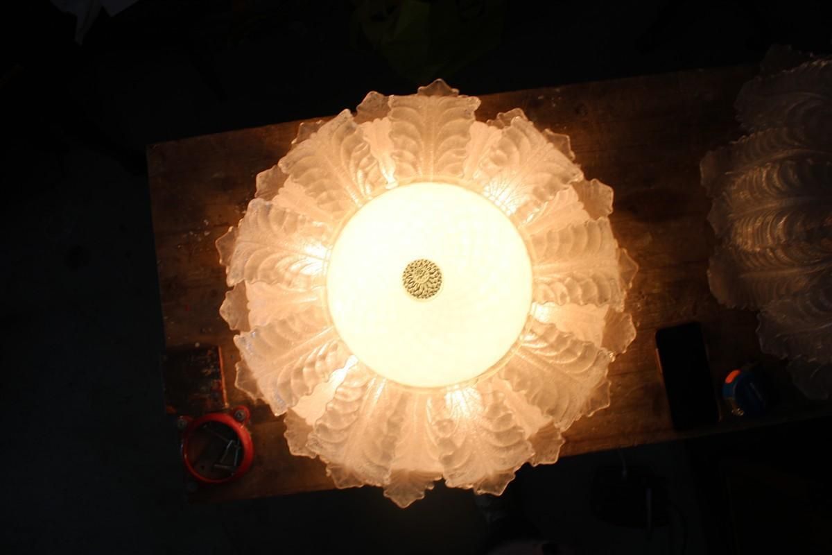 Coppia Di Eleganti Plafoniere Seguso Murano Vetri D'arte 1960s photo buy