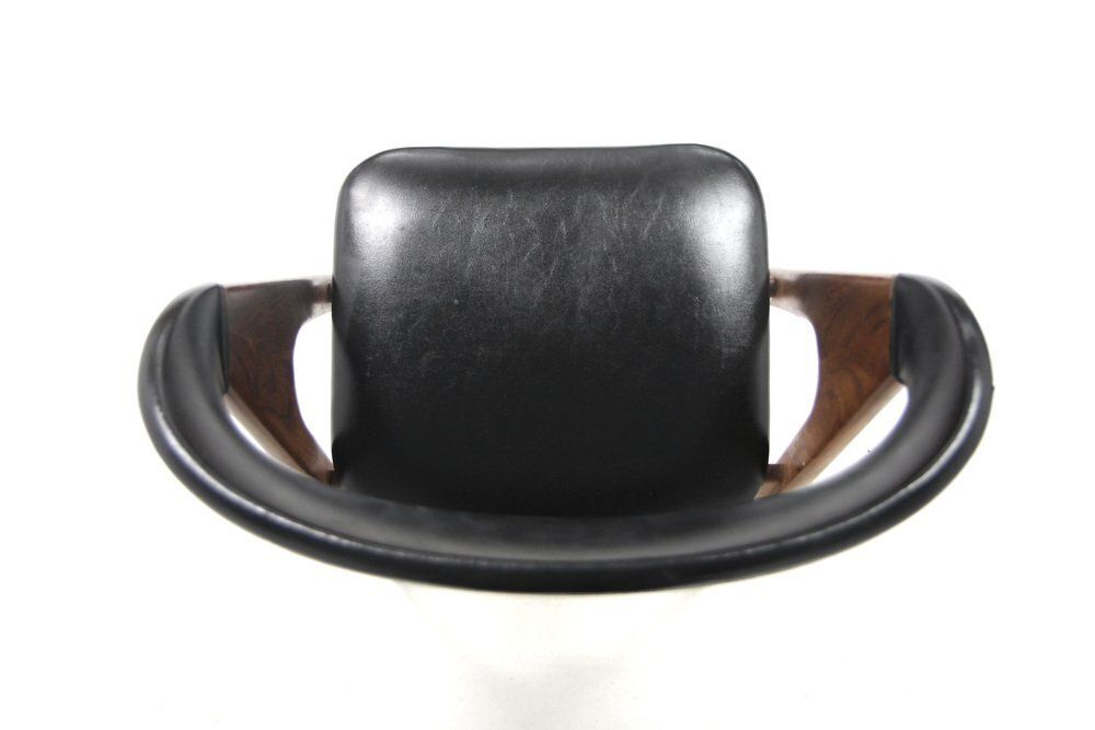 Scandinavian Teak Chair With Imitation Leather Upholstery, 1950 photo 390.0