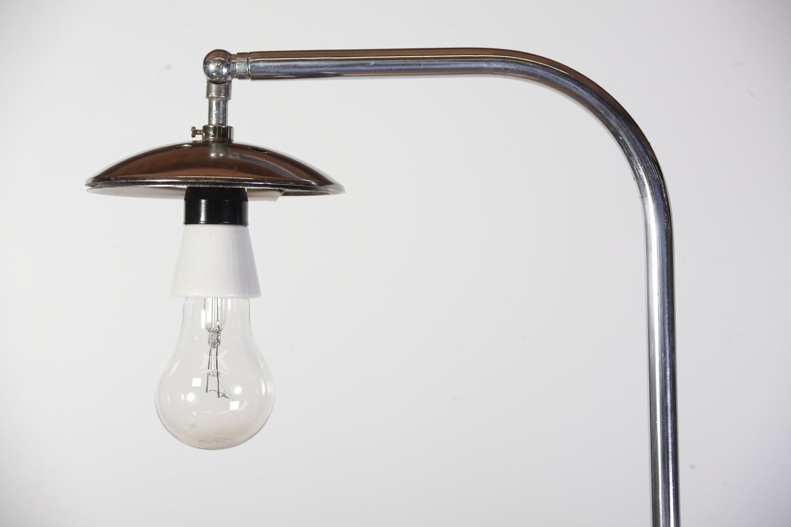Modernist Chrome Model H 144 Floor Lamp By Jindrich Halabala For Up Zavody, Former Czechoslovakia, 1930s photo furniture