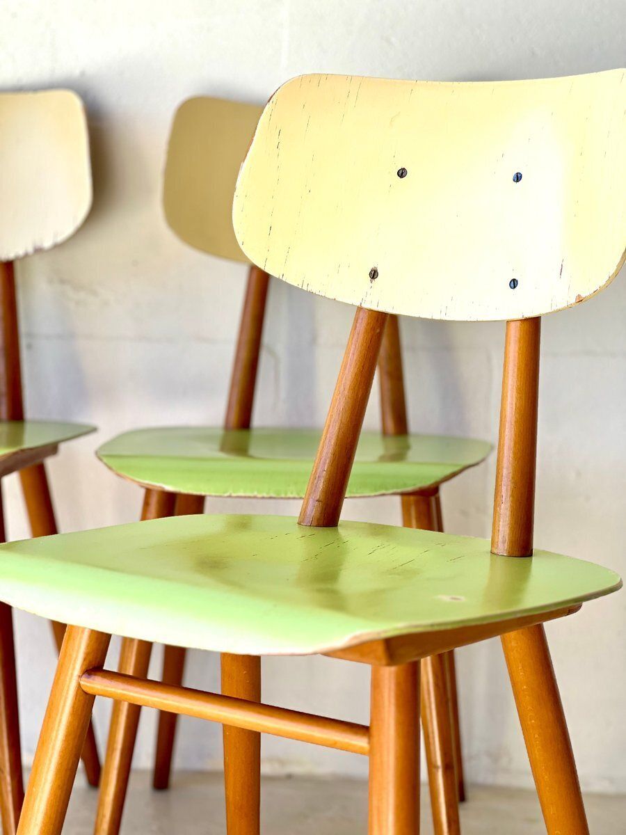 photo vinterior Eetkamerstoelen Van Ton, 1960, Set Van 4